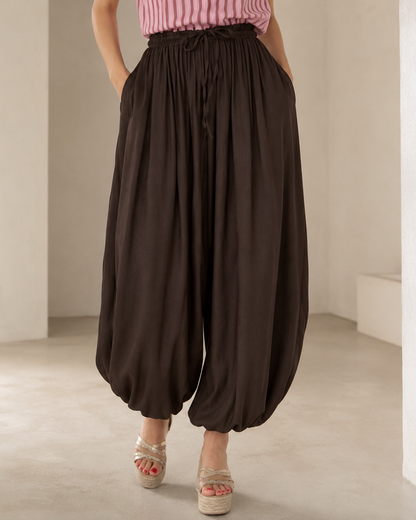 Pantalón Bombacho Fluido con Cintura Ajustable®
