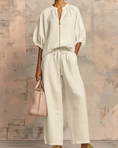 Conjunto Premium de Lino y Algodón para Mujer