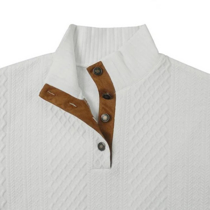 Jersey informal de manga larga con coderas para hombre®