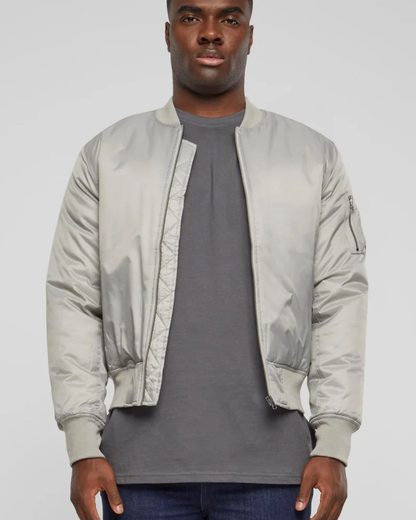 Chaqueta con Cuello Acanalado y Cierre de Cremallera para Hombre®