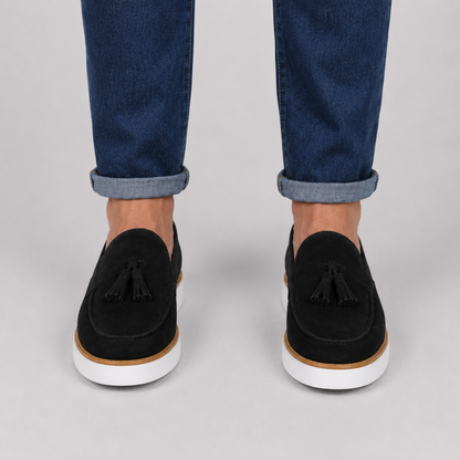 Mocasines casual de ante con borlas