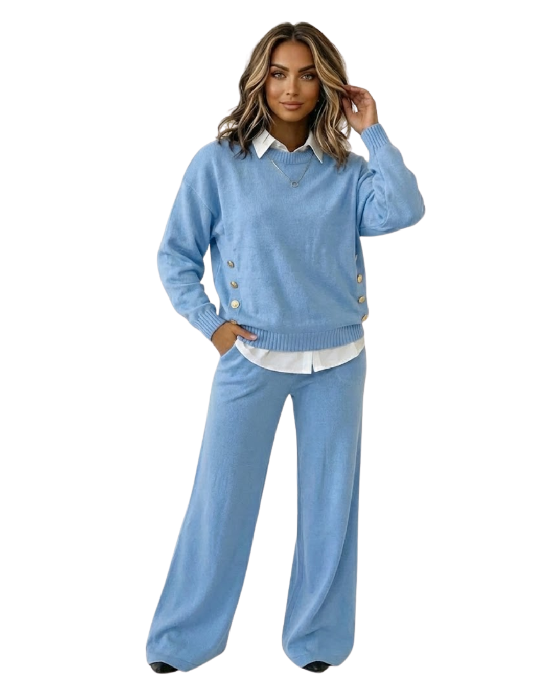 Conjunto de camiseta y pantalones para mujer