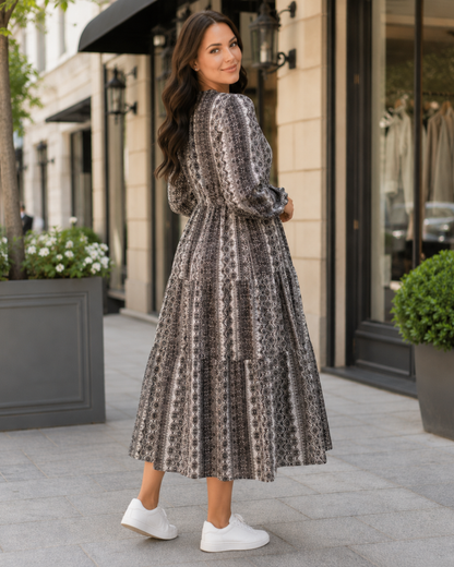 Vestido Estampado con Cintura Ajustable®