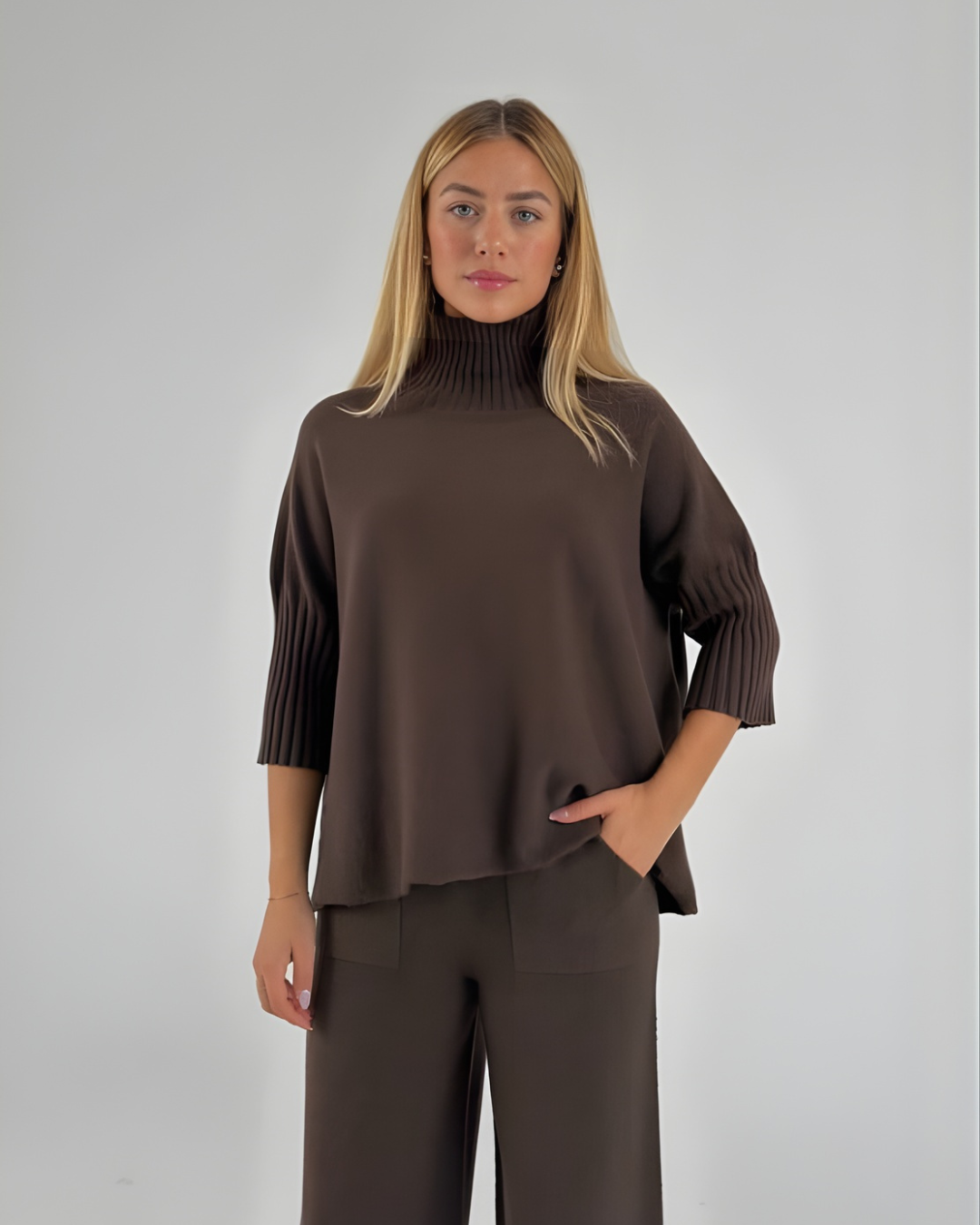 Conjunto de Punto Cuello Alto Para Mujer®