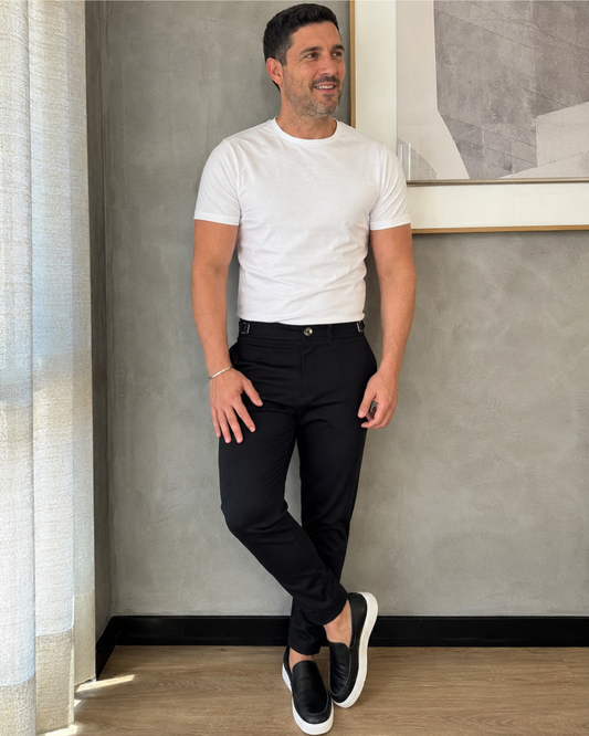 Pantalones formales elásticos para hombre