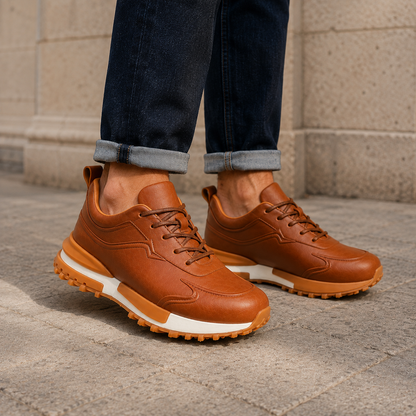 Zapato formal con estilo deportivo y suela dura