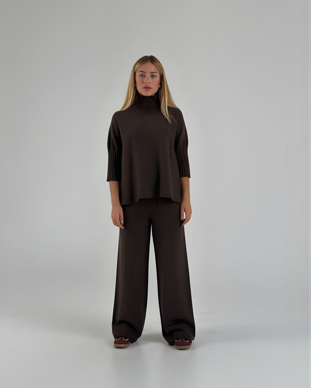 Conjunto de Punto Cuello Alto Para Mujer®