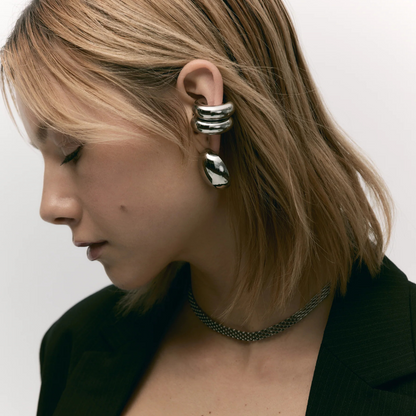 Set de Pendientes en Acero Inoxidable