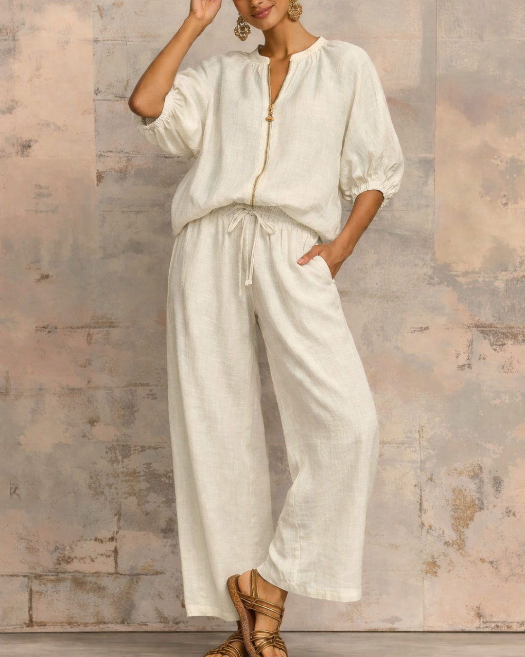 Conjunto Premium de Lino y Algodón para Mujer