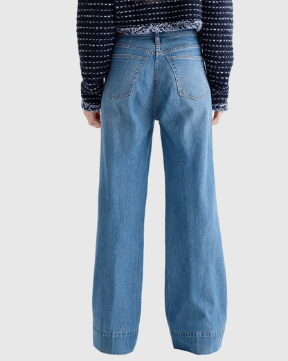 Pantalón de Cintura Alta y Corte Ancho