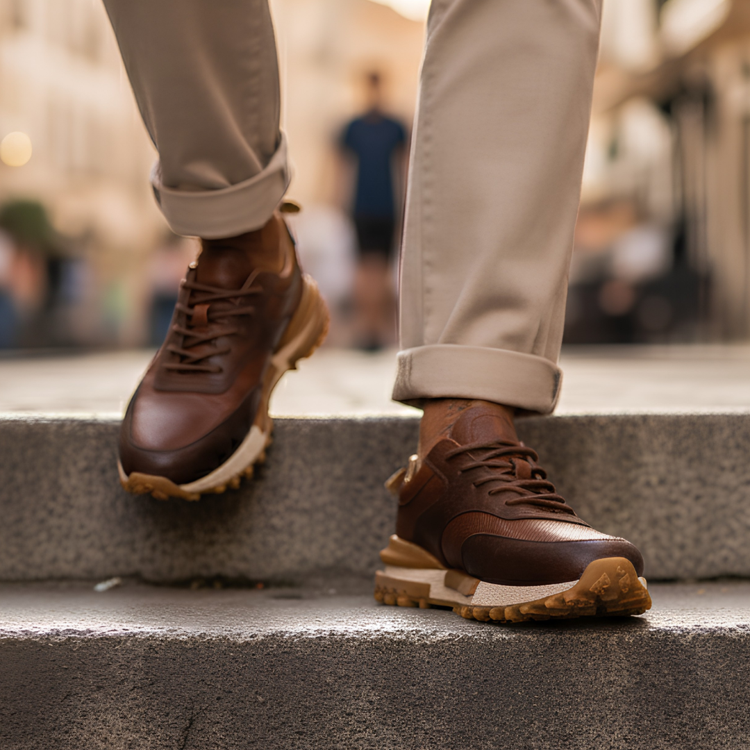 Zapato formal con estilo deportivo y suela dura