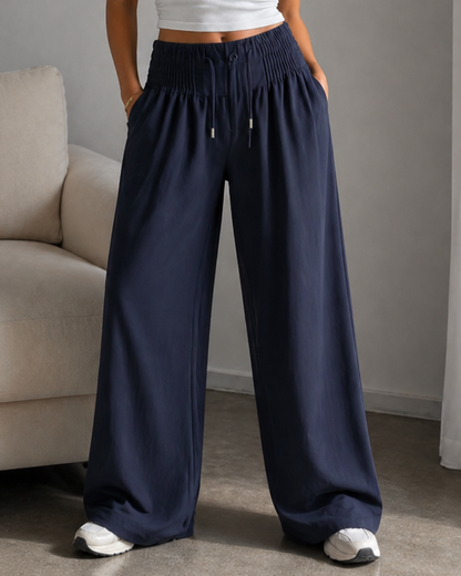 Pantalón Holgado de algodón y lino®