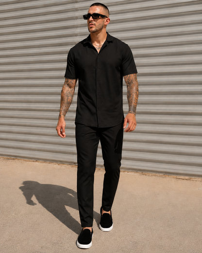 Conjunto Casual de Camiseta Manga Corta y Pantalón
