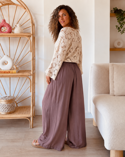 Pantalón Palazzo Fluido de Cintura Elástica®