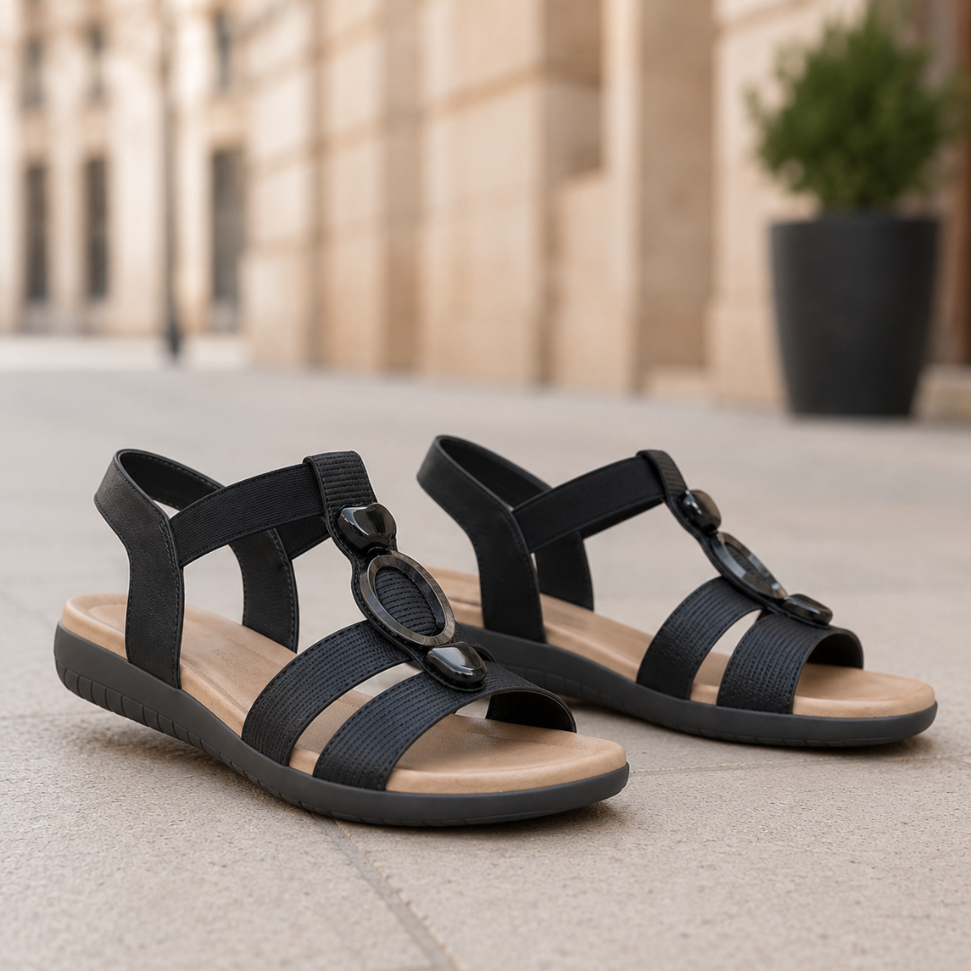 Sandalias Planas con Detalle Decorativo