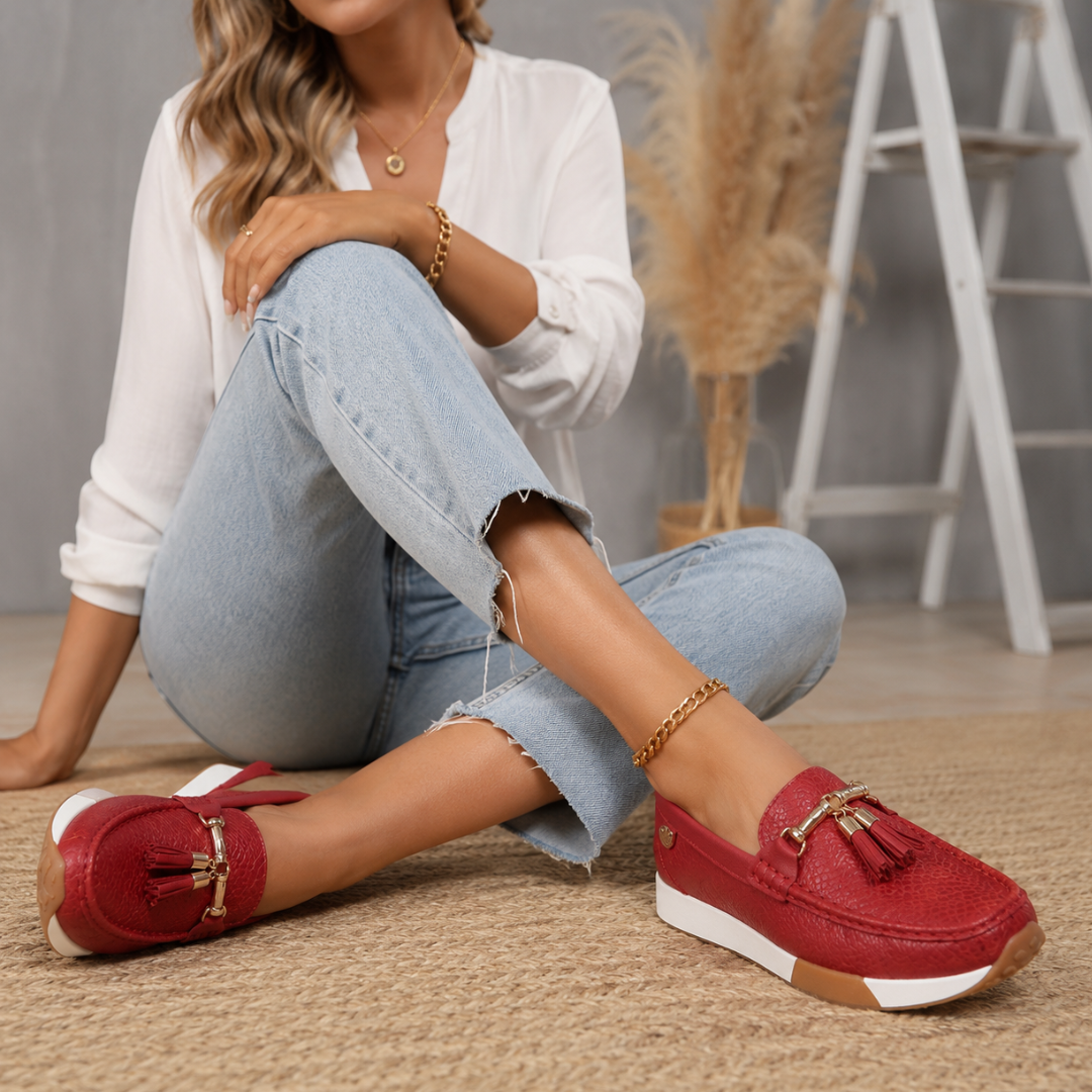 Mocasines de Piel con Plataforma