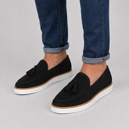 Mocasines casual de ante con borlas