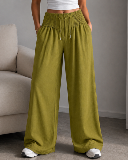 Pantalón Holgado de algodón y lino®