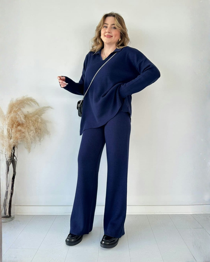 Conjunto de Dos Piezas con Cuello en V Para Mujer®