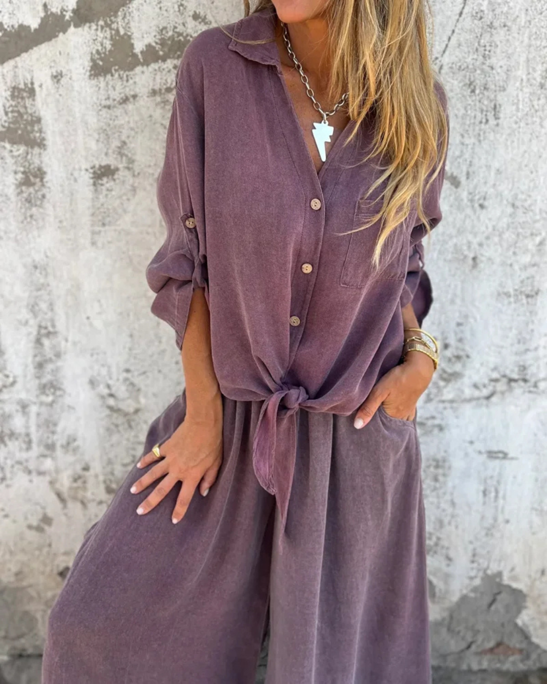 Conjunto Fluido 2 Piezas con Lazo Frontal