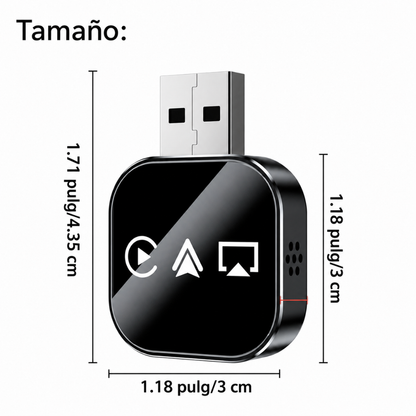 Adaptador Inalámbrico 4 en 1 para CarPlay y Android Auto®
