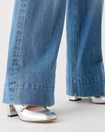 Pantalón de Cintura Alta y Corte Ancho