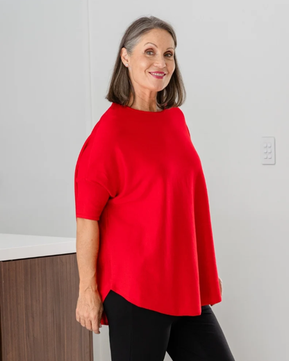 Jersey de Punto de Corte Fluido para Mujer