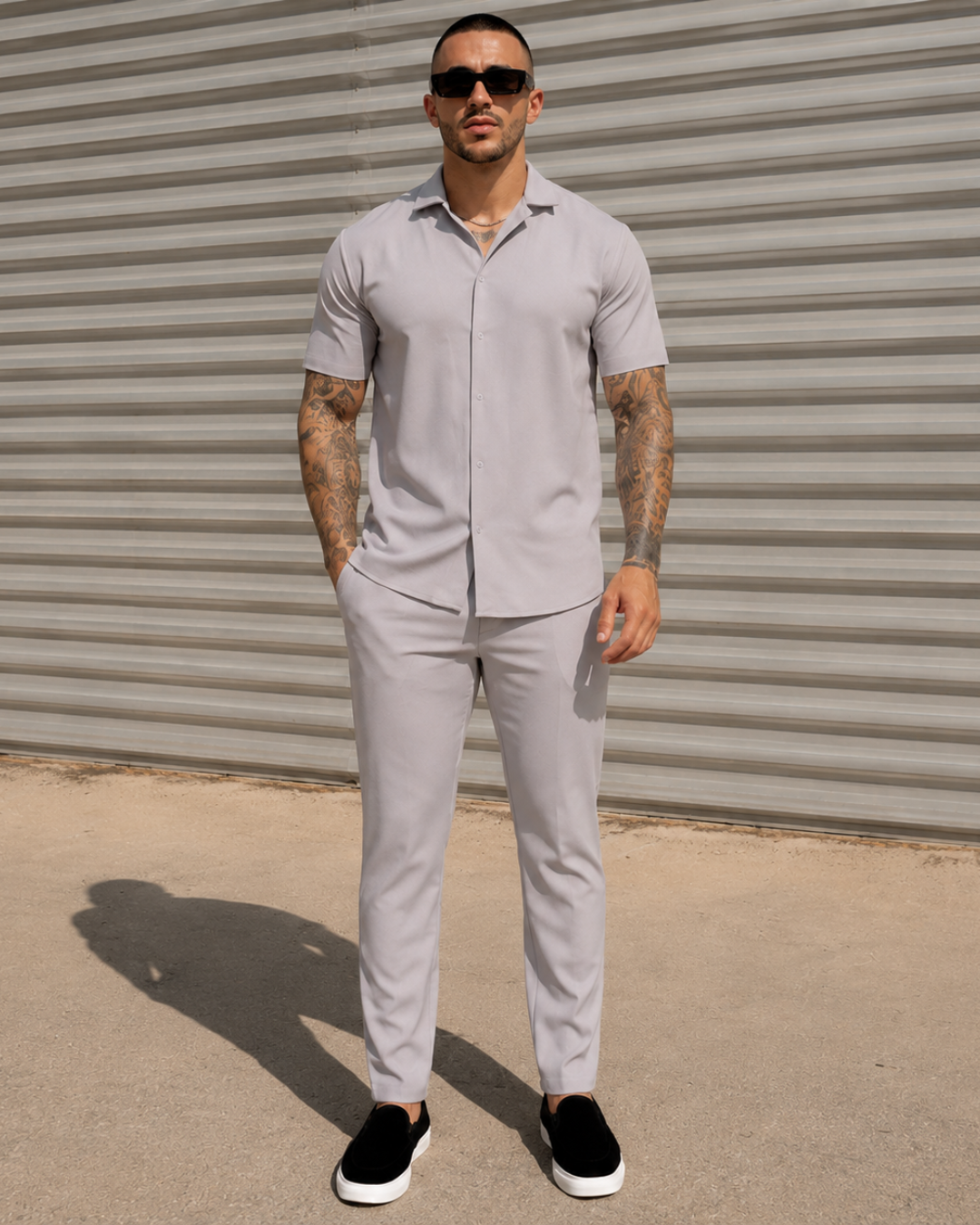 Conjunto Casual de Camiseta Manga Corta y Pantalón
