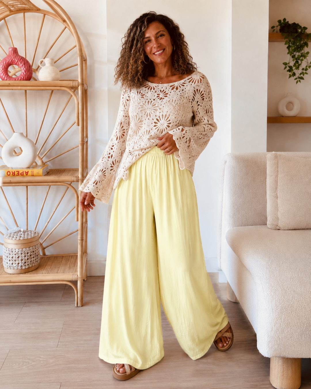 Pantalón Palazzo Fluido de Cintura Elástica®