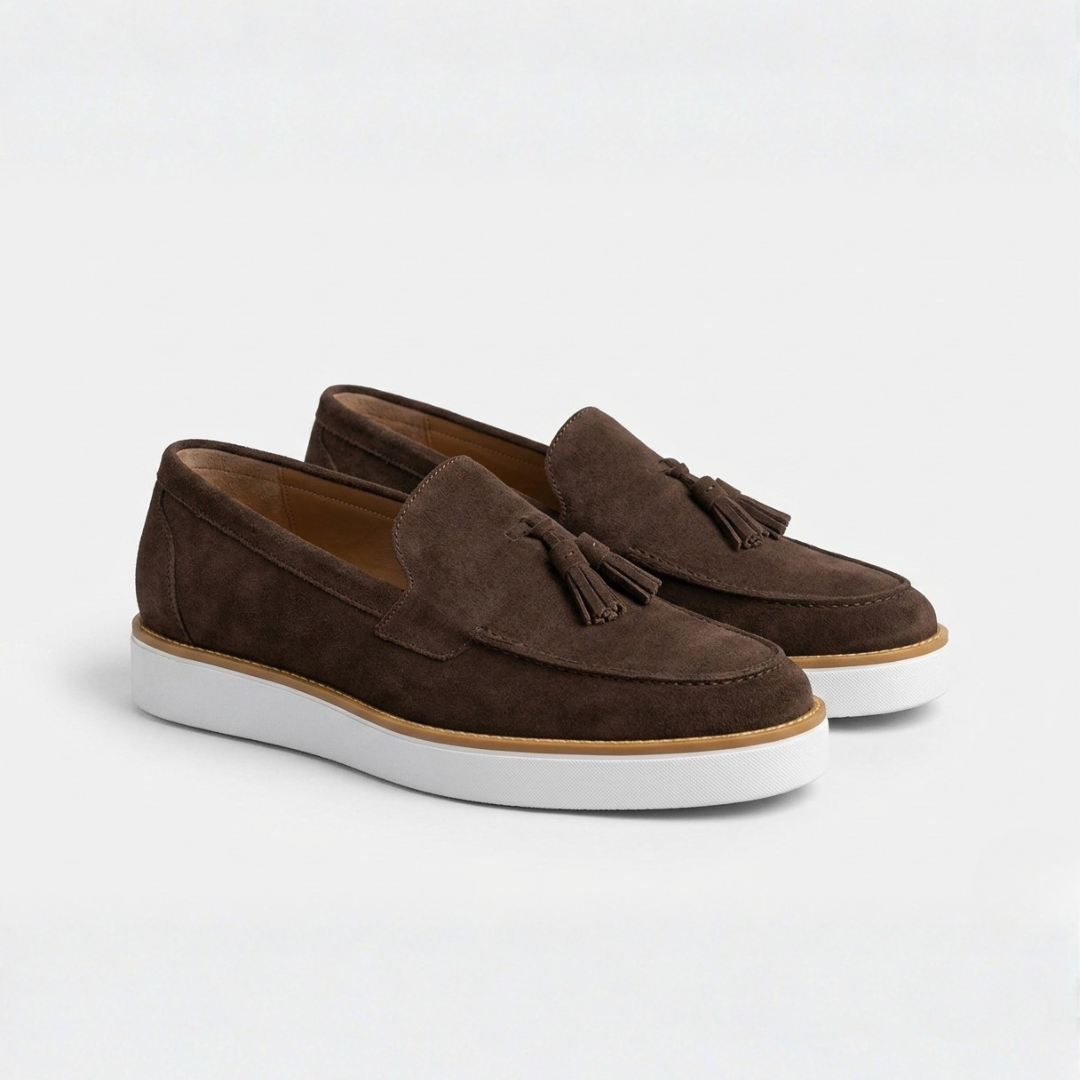 Mocasines casual de ante con borlas