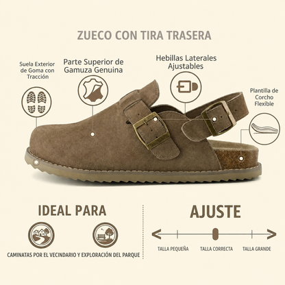 Zuecos Cerrados con Hebillas Ajustables y Sujeción Trasera