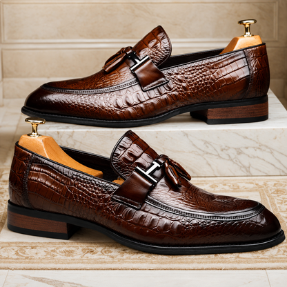 Mocasines Ergonómicos de cuero con diseño texturizado
