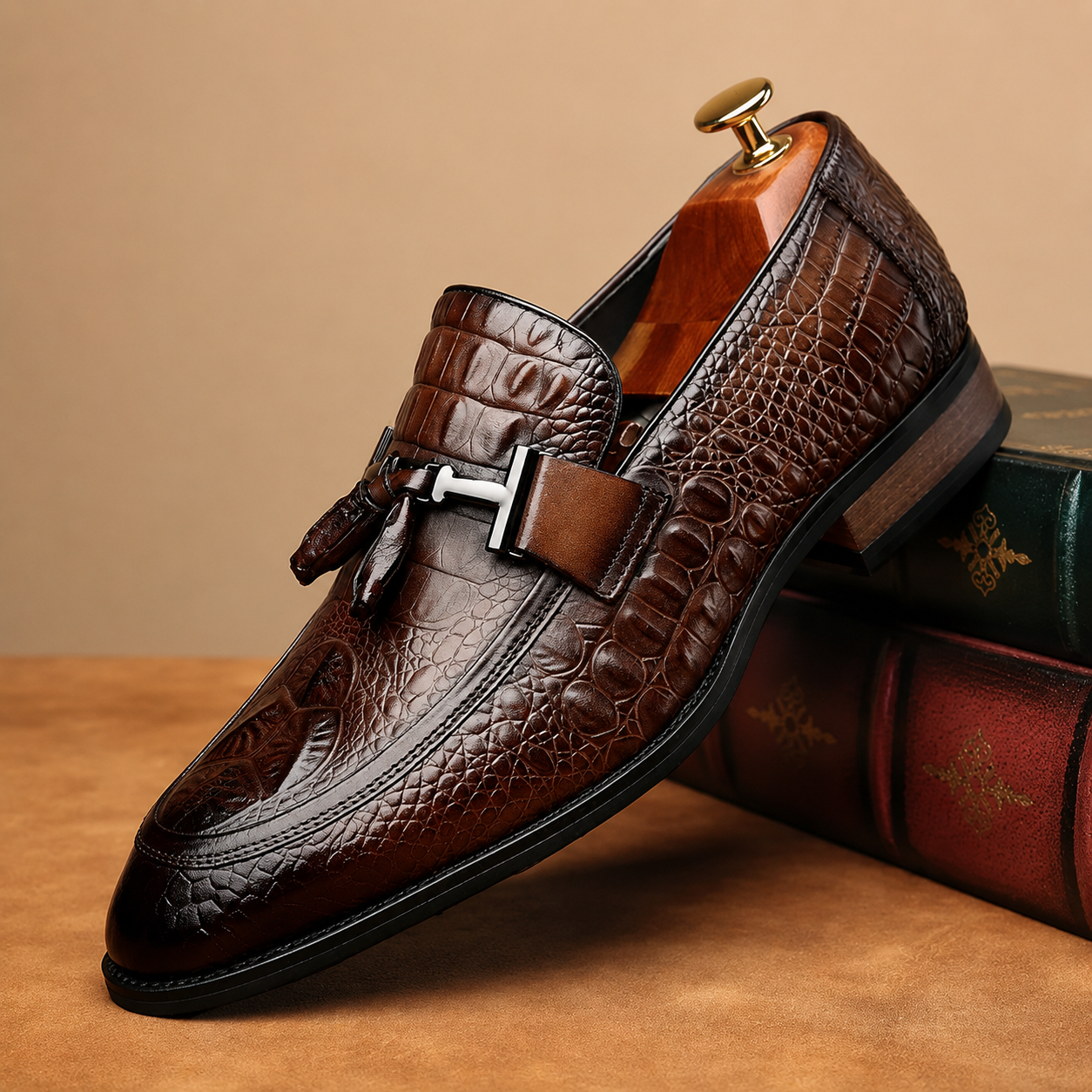 Mocasines Ergonómicos de cuero con diseño texturizado
