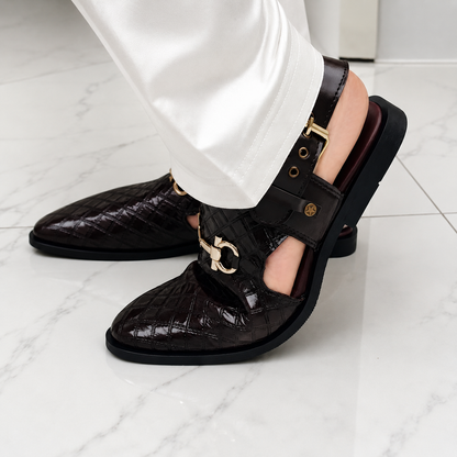 Mocasines modernos de piel con suela ergonómica