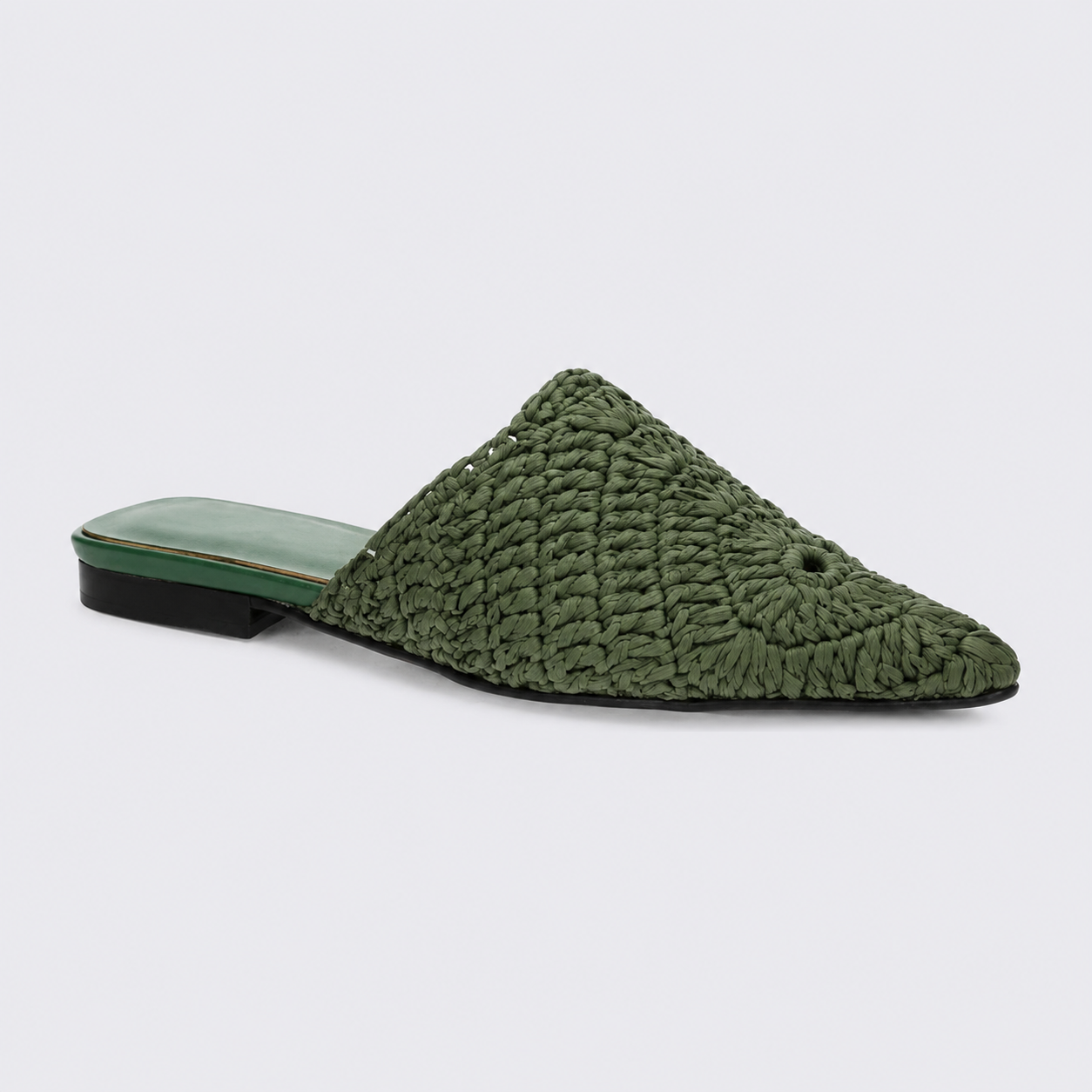Sandalias planas de ganchillo estilo boho