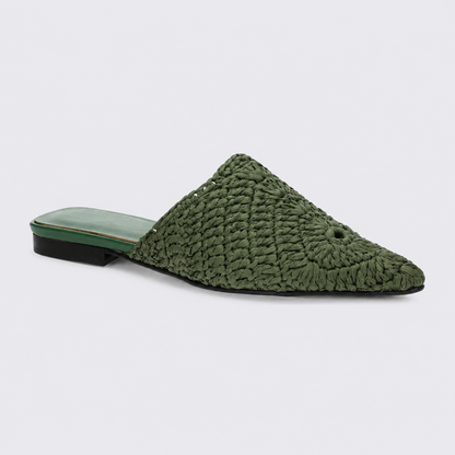 Sandalias planas de ganchillo estilo boho