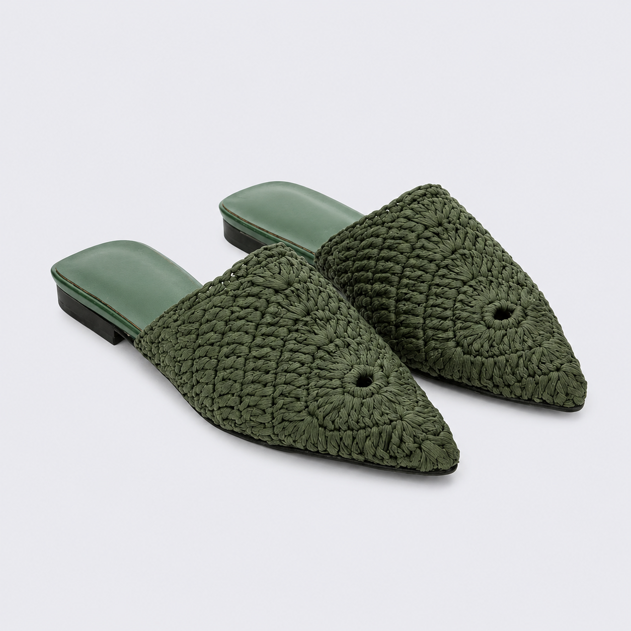 Sandalias planas de ganchillo estilo boho
