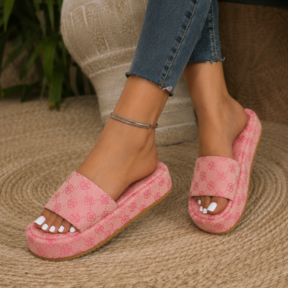 Sandalias de plataforma con pala estampada®
