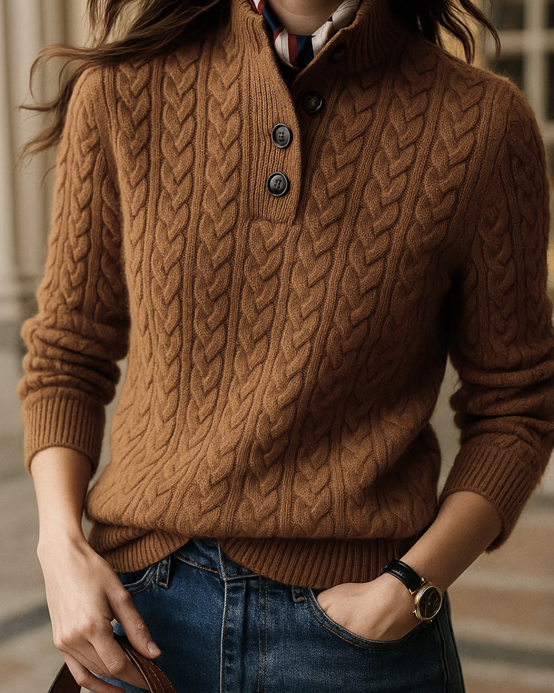 Suéter Elegante de Punto Trenzado®