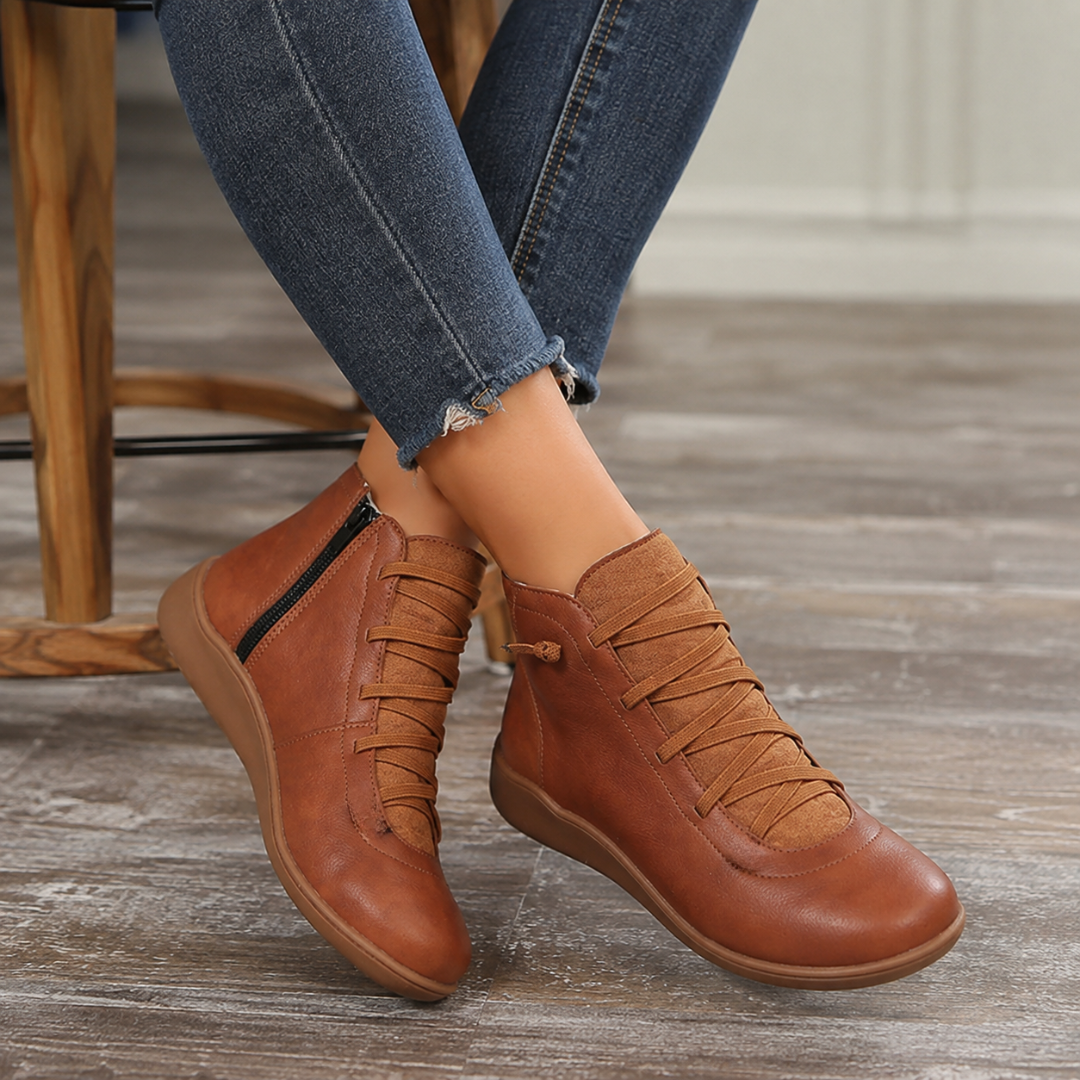Botines Cómodos con Cremallera Lateral